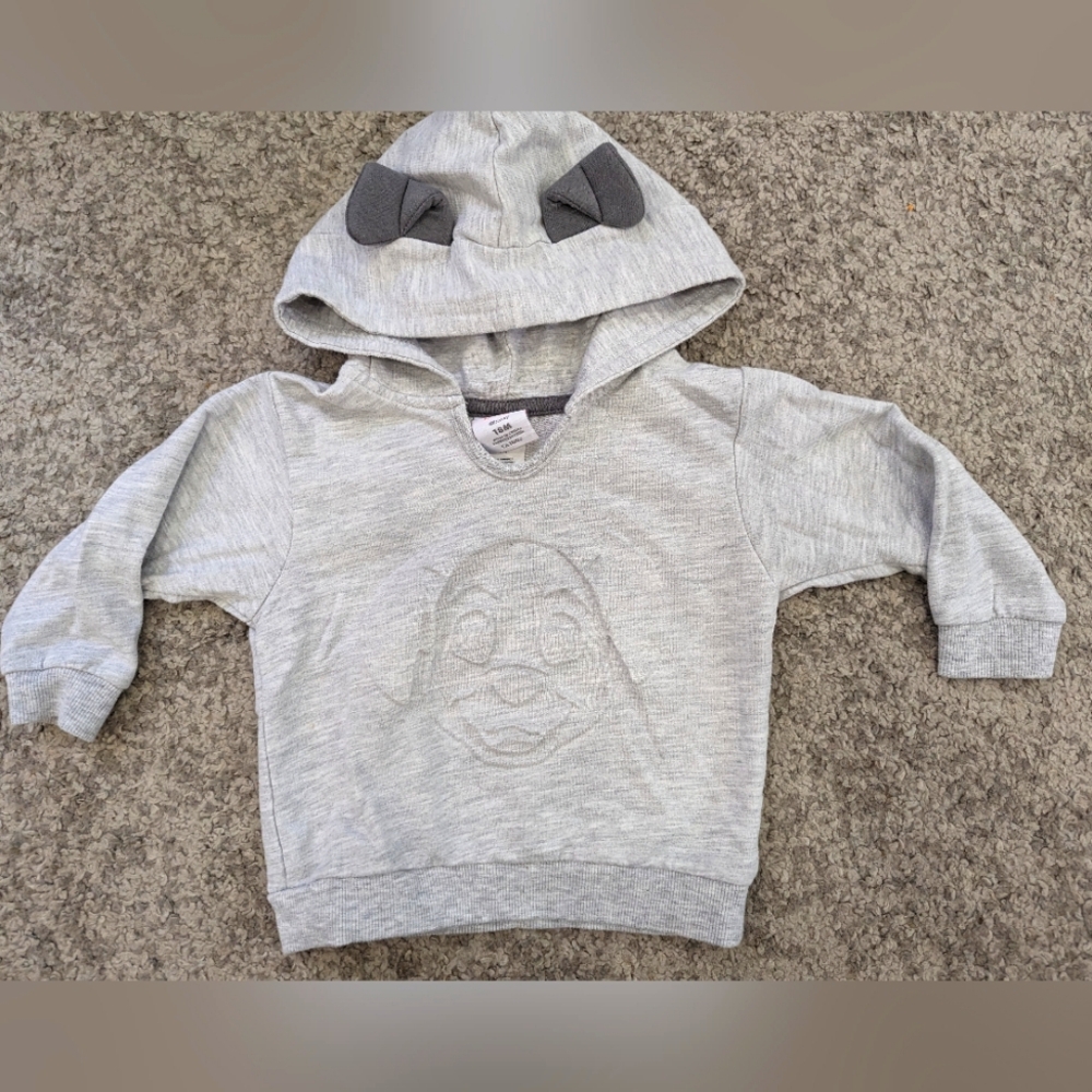 Disney grey hoodie. Dalmatian dog. 18months.